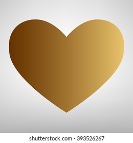 Heart sign. Flat style icon