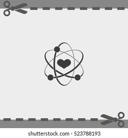 Heart sign icon.