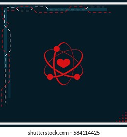 Heart sign icon.