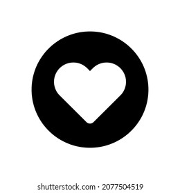 Heart sign icon in circle