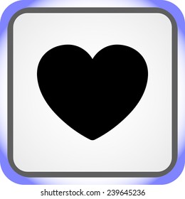 Heart sign icon, vector illustration. Flat design style