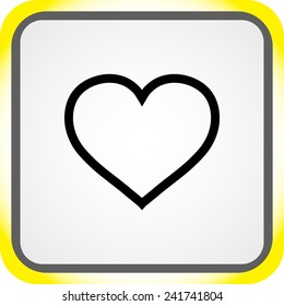 Heart sign icon, vector illustration. Flat design style