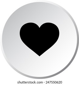 Heart sign icon, vector illustration. Flat design style