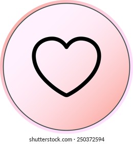 Heart sign icon, vector illustration. Flat design style