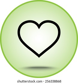 Heart sign icon, vector illustration. Flat design style