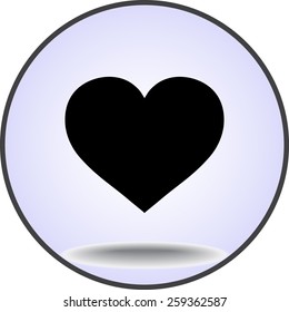 Heart sign icon, vector illustration. Flat design style
