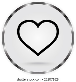 Heart sign icon, vector illustration. Flat design style