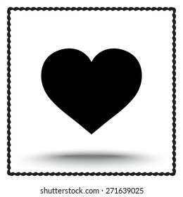 Heart sign icon, vector illustration. Flat design style