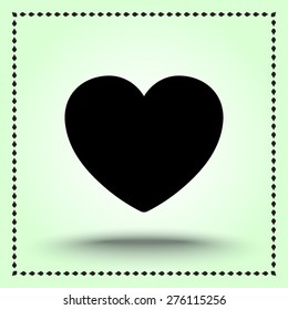 Heart sign icon, vector illustration. Flat design style