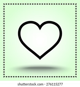 Heart sign icon, vector illustration. Flat design style
