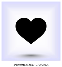 Heart sign icon, vector illustration. Flat design style