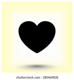 Heart sign icon, vector illustration. Flat design style