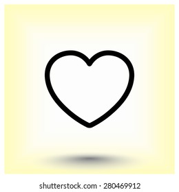 Heart sign icon, vector illustration. Flat design style