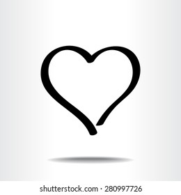 Heart sign icon, vector illustration. Flat design style
