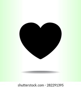 Heart sign icon, vector illustration. Flat design style