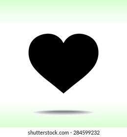 Heart sign icon, vector illustration. Flat design style