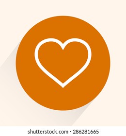 Heart sign icon, vector illustration. Flat design style