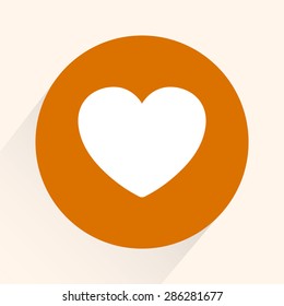 Heart sign icon, vector illustration. Flat design style