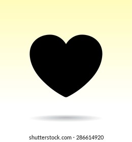 Heart sign icon, vector illustration. Flat design style