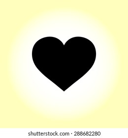Heart sign icon, vector illustration. Flat design style