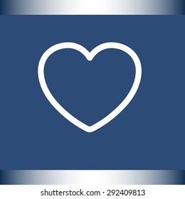 Heart sign icon, vector illustration. Flat design style