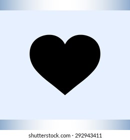 Heart sign icon, vector illustration. Flat design style