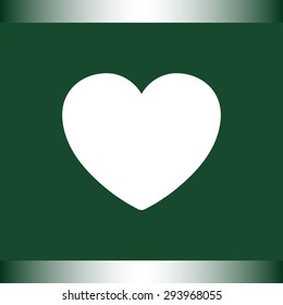 Heart sign icon, vector illustration. Flat design style