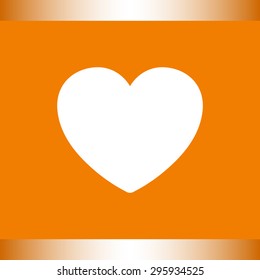 Heart sign icon, vector illustration. Flat design style