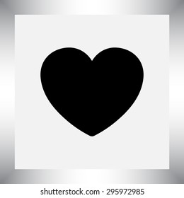 Heart sign icon, vector illustration. Flat design style