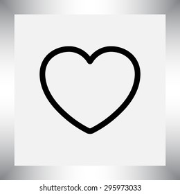 Heart sign icon, vector illustration. Flat design style