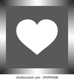 Heart sign icon, vector illustration. Flat design style