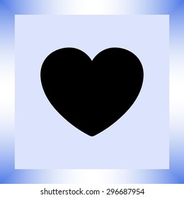 Heart sign icon, vector illustration. Flat design style