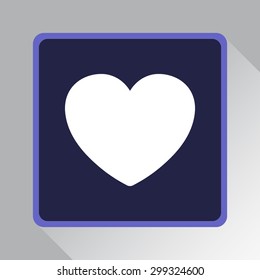 Heart sign icon, vector illustration. Flat design style