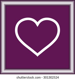 Heart sign icon, vector illustration. Flat design style