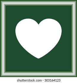 Heart sign icon, vector illustration. Flat design style