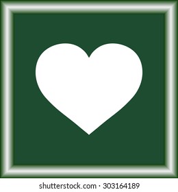 Heart sign icon, vector illustration. Flat design style