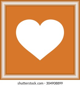 Heart sign icon, vector illustration. Flat design style