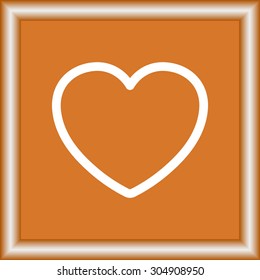 Heart sign icon, vector illustration. Flat design style