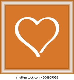 Heart sign icon, vector illustration. Flat design style