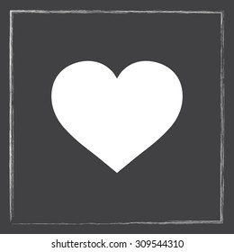 Heart sign icon, vector illustration. Flat design style