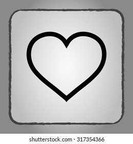 Heart sign icon, vector illustration. Flat design style