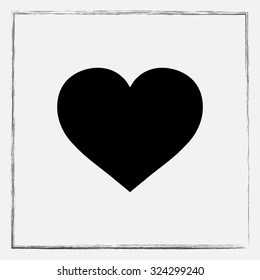 Heart sign icon, vector illustration. Flat design style