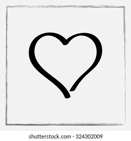 Heart sign icon, vector illustration. Flat design style
