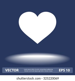 Heart sign icon, vector illustration. Flat design style