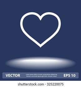 Heart sign icon, vector illustration. Flat design style
