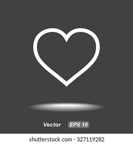 Heart sign icon, vector illustration. Flat design style
