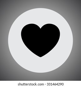 Heart sign icon, vector illustration. Flat design style