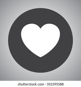 Heart sign icon, vector illustration. Flat design style