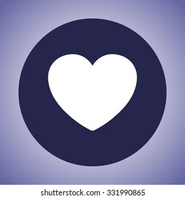 Heart sign icon, vector illustration. Flat design style