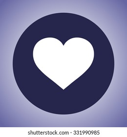 Heart sign icon, vector illustration. Flat design style